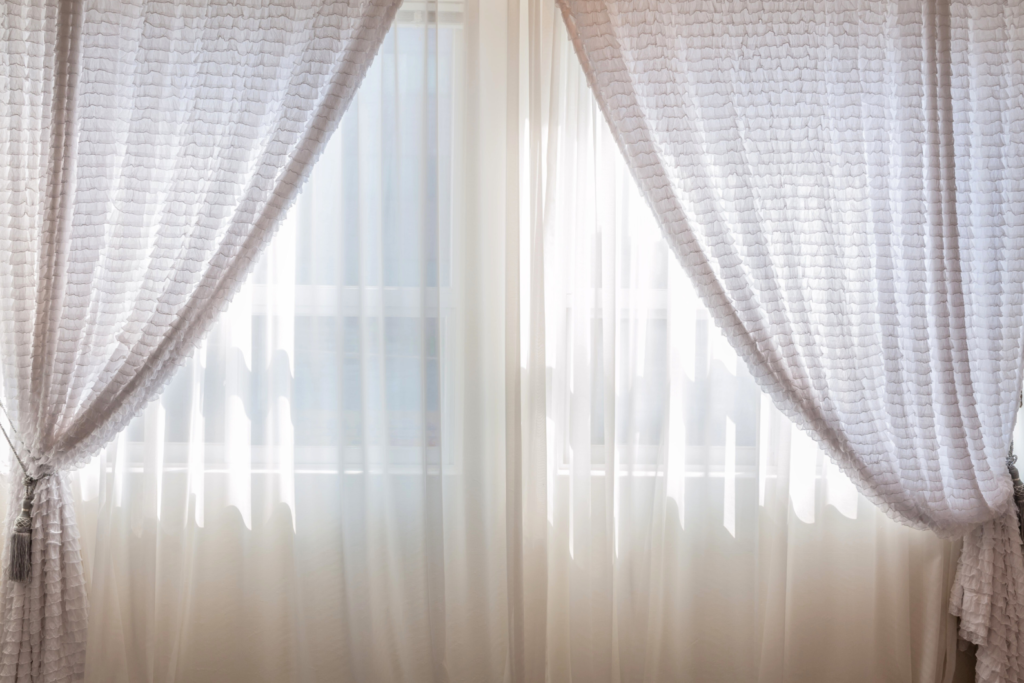 sheer layered curtains